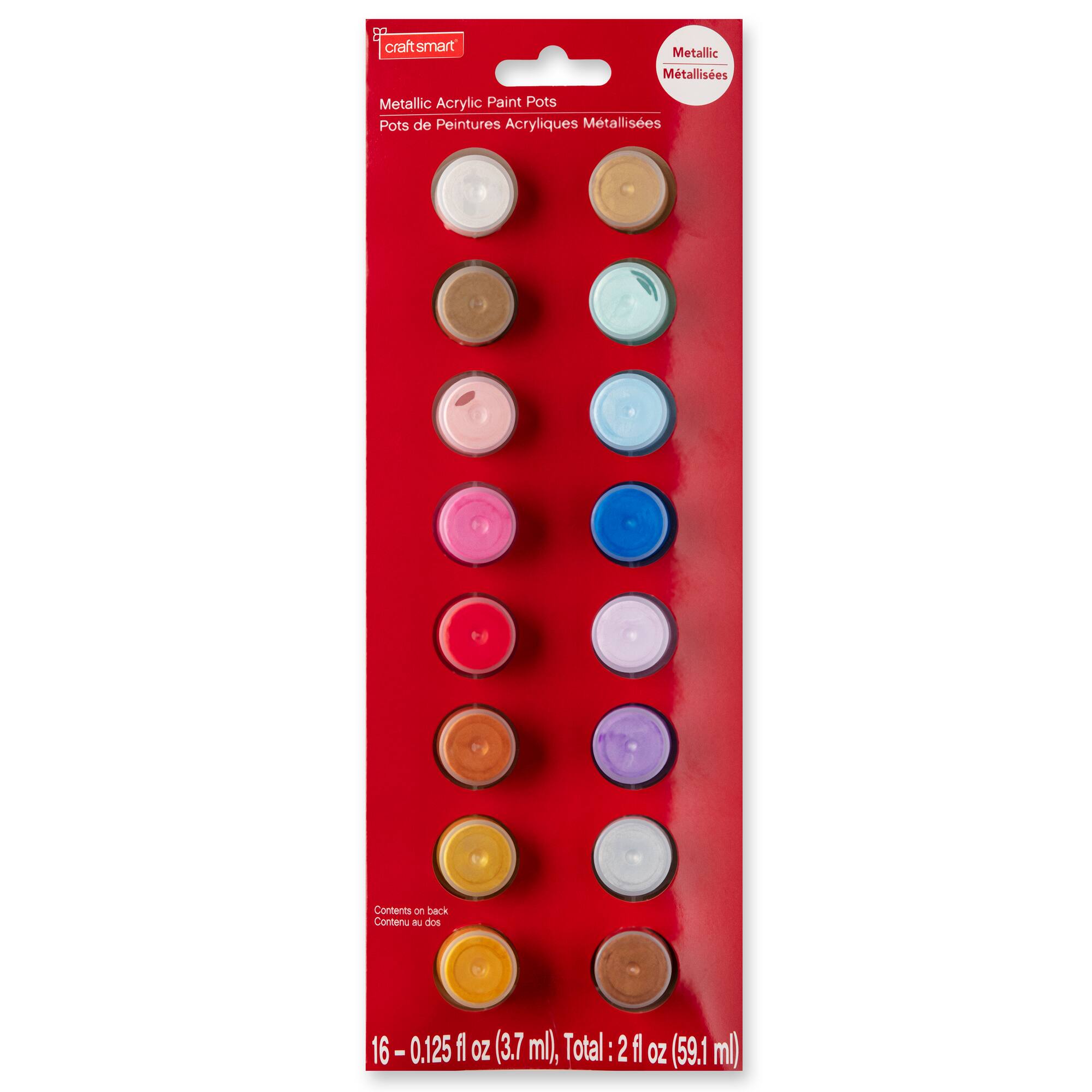 12 Pack: Metallic Acrylic Paint Pot Set by Craft Smart®